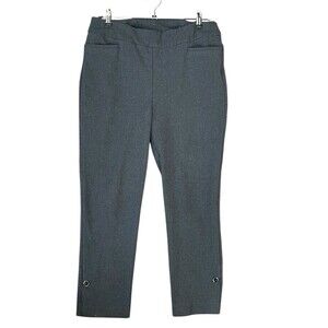 Chico's Fabulously Slimming Gray Pull On Pant Sz 1R US 8R‎ Ankle Jewel Holiday
